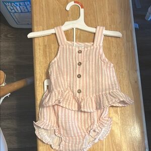 Carter's Pink and White Striped Baby Outfit